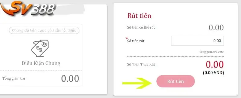 Nguyên nhân khiến cho quá trình rút tiền SV388 không thành công